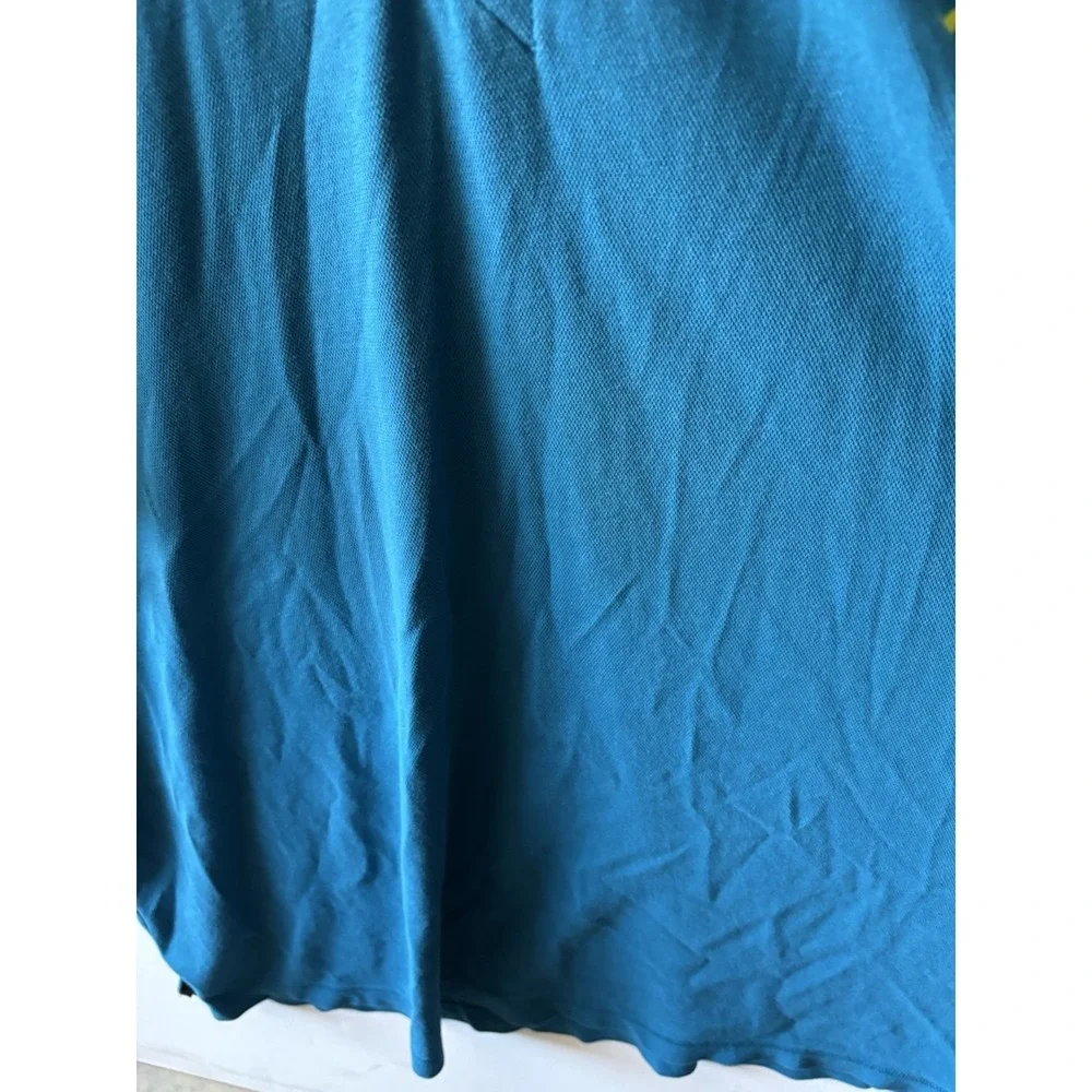 Vintage Jordan Jumpman Polo Shirt XL Teal Yellow Logo Elite XC China Dri Fit